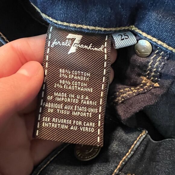 7 for all mankind dark wash skinny jeans - Picture 5 of 11